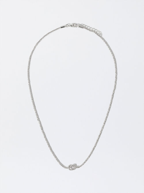 Silver Necklace With Knot