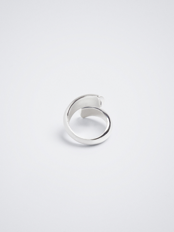 Silver Spiral Ring, Silver, hi-res