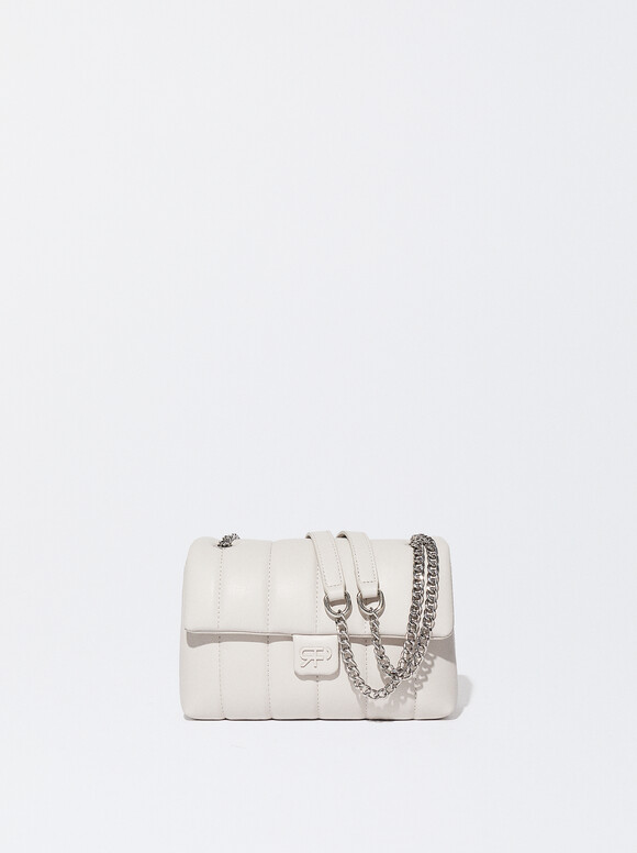 Quilted Crossbody Bag, Ecru, hi-res