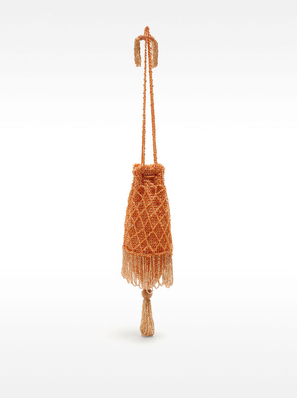 Beaded party bag with tassel