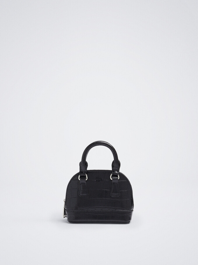 Embossed Animal Mini Bag, Black, hi-res