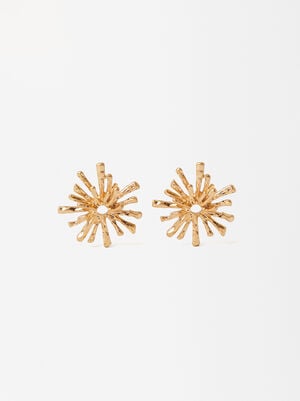 Sea Urchin Gold Earrings