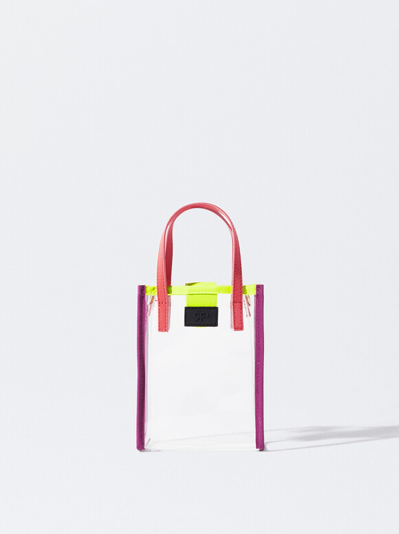 Clear Shoulder Mobile Phone Bag, Multicolor, hi-res