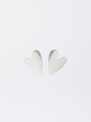 Silver Heart Earrings  image number 0.0