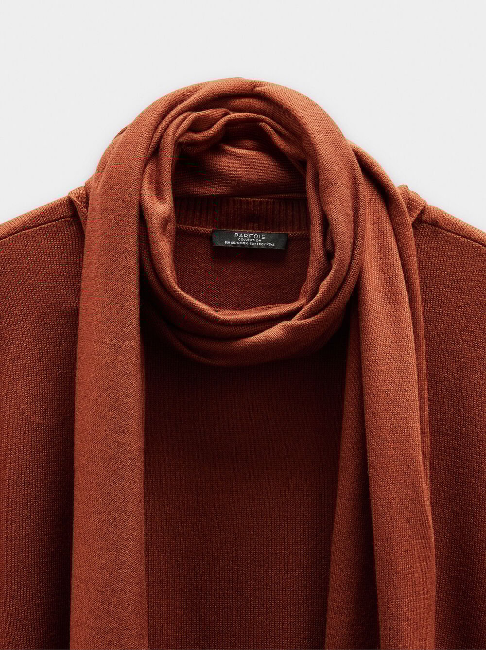 Knit vest with scarf