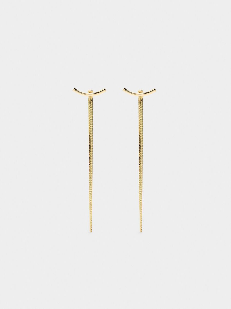 Long earjacket earrings with cascade effect