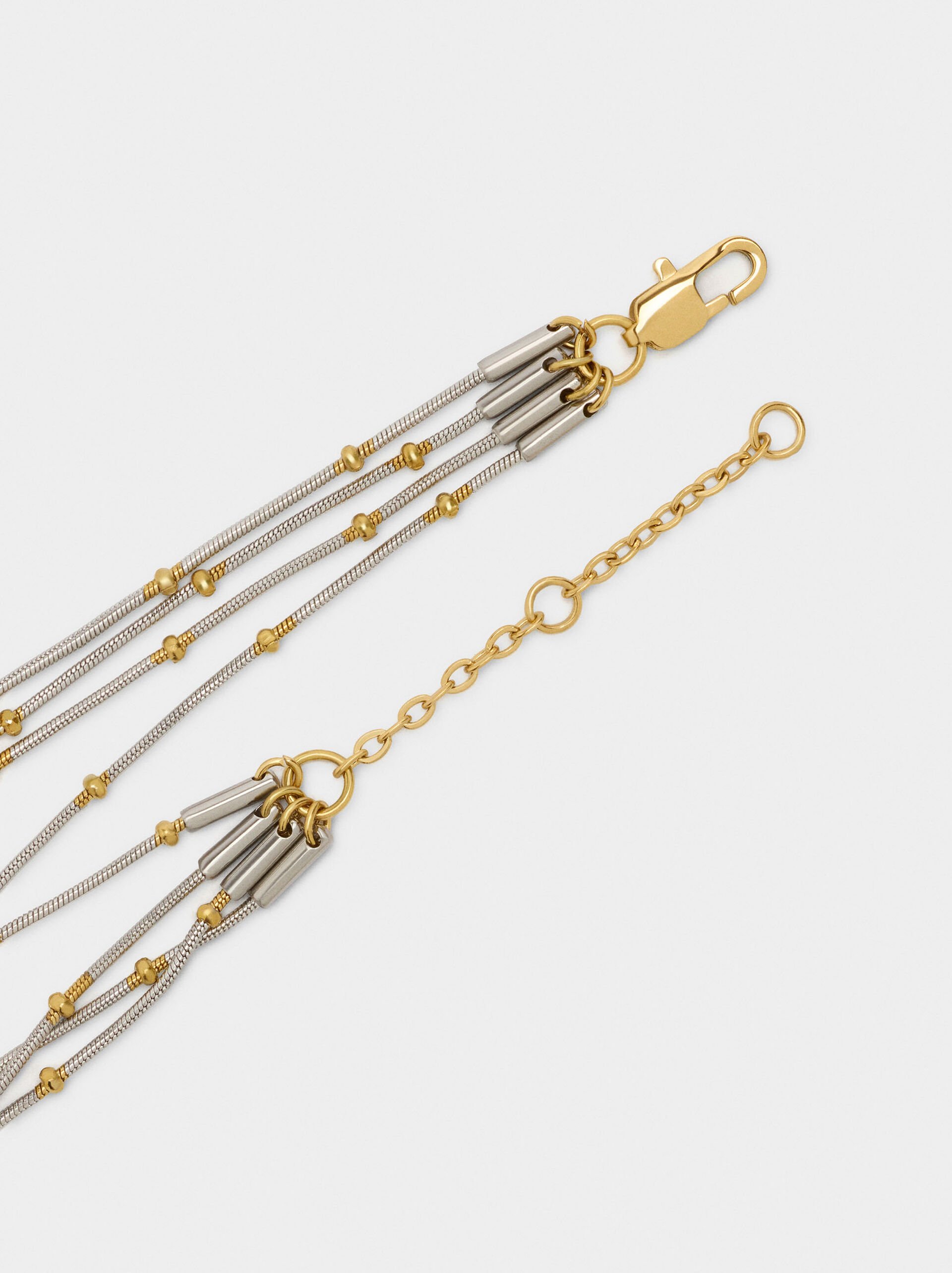 Bicolor multiple bracelet - stainless steel image number 2.0
