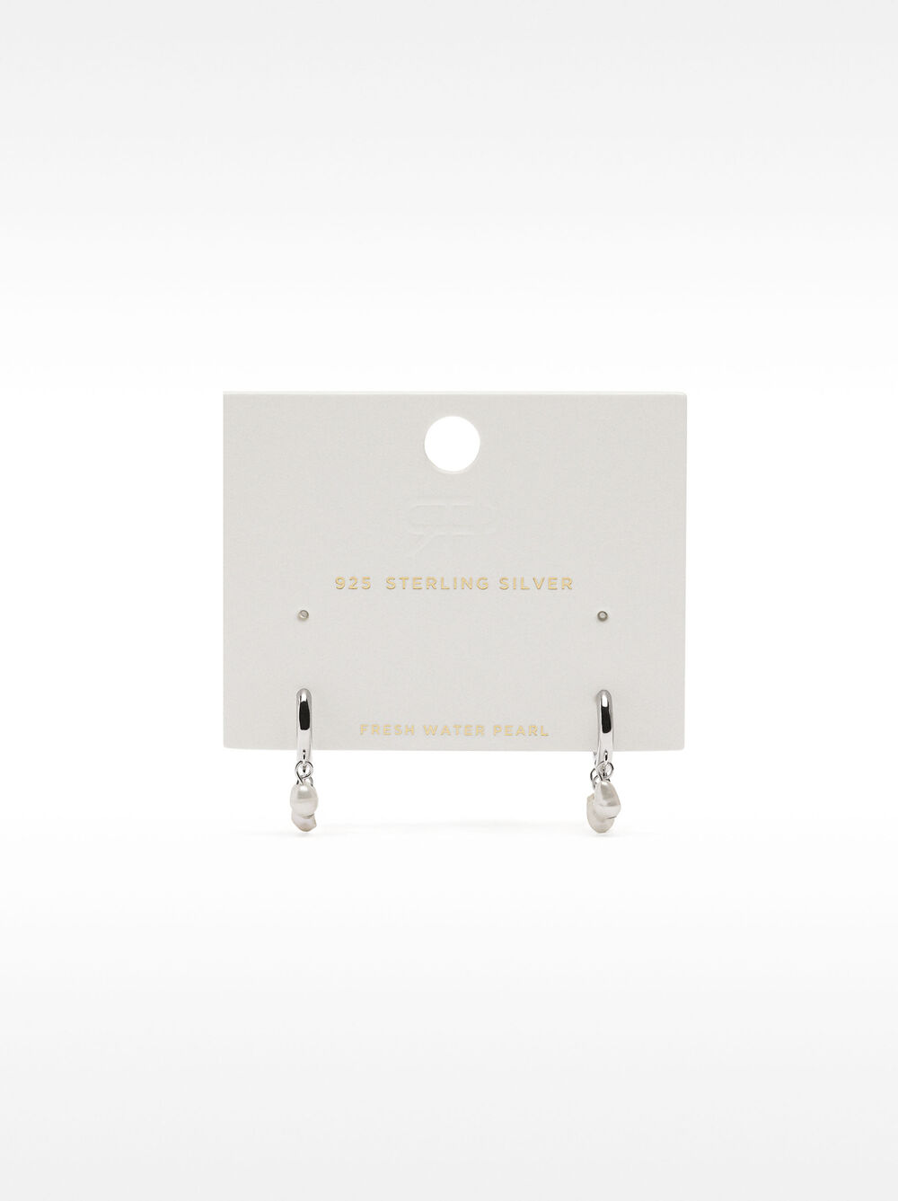 Hoop earrings with pearls - 925 sterling silver