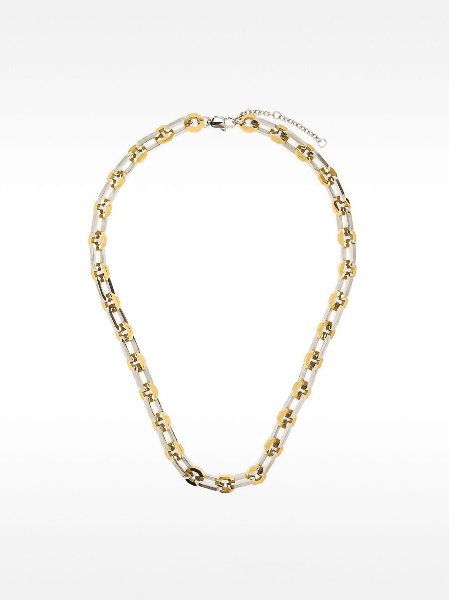 Collar de eslabones bicolor - acero inoxidable