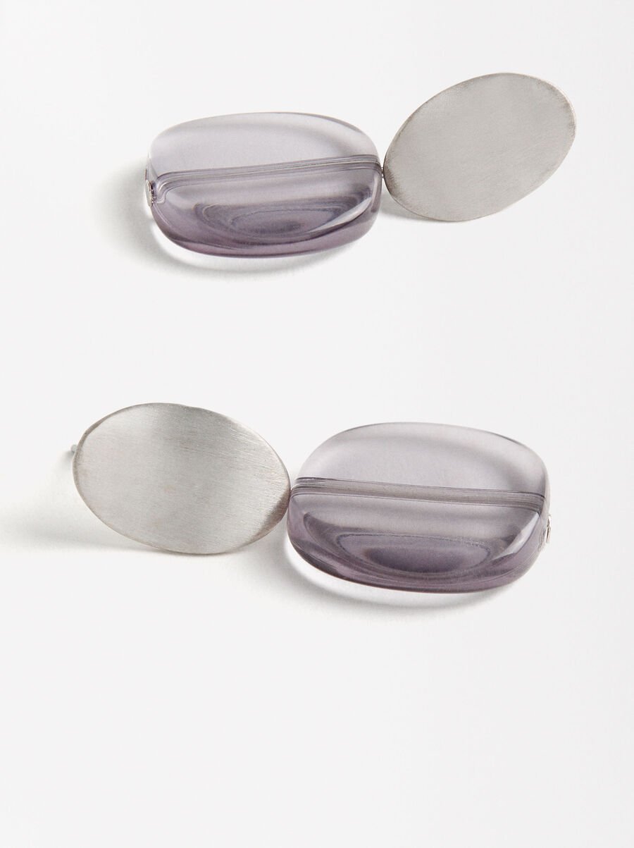 Round resin earrings
