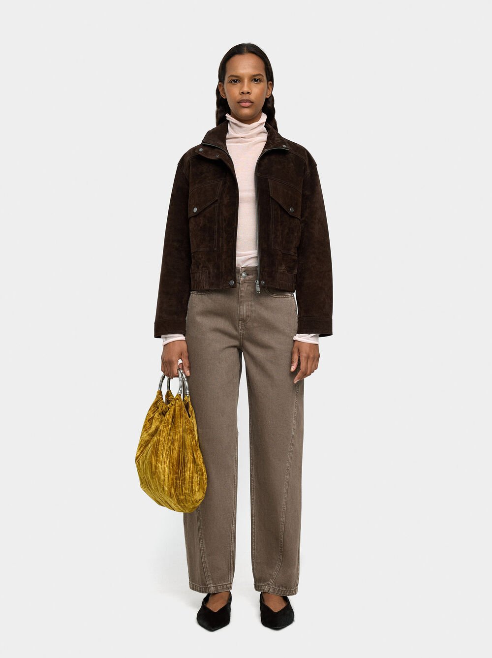 Balloon baggy denim trousers