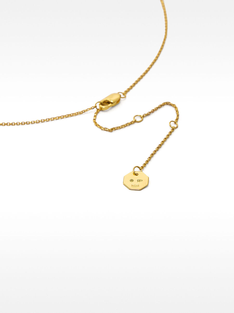 Freshwater pearl and zirconia necklace - 925 sterling silver