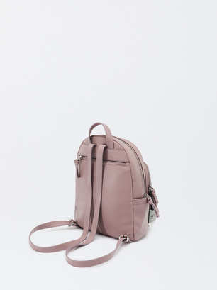 Backpack With Pendant, Violet, hi-res