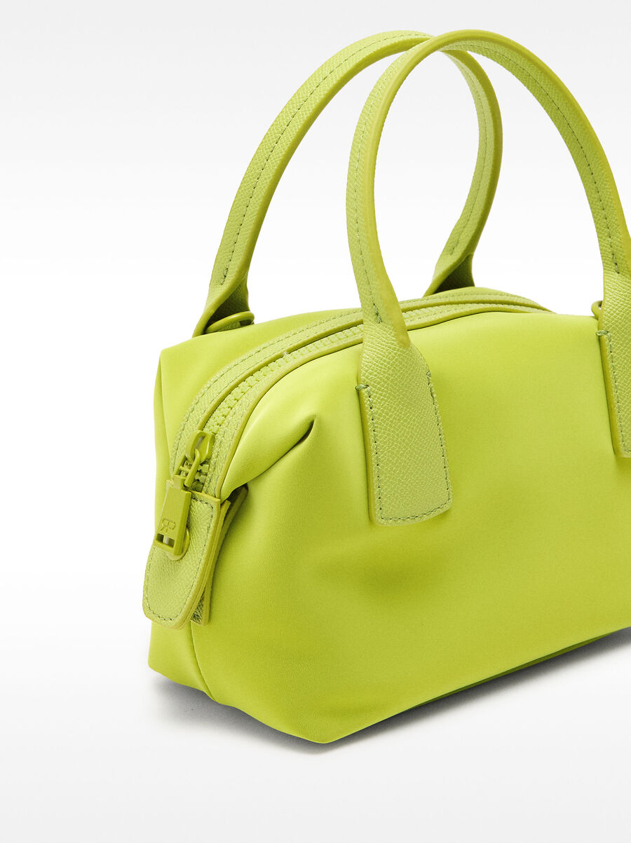 Borsa tote effetto velluto con tracolla
