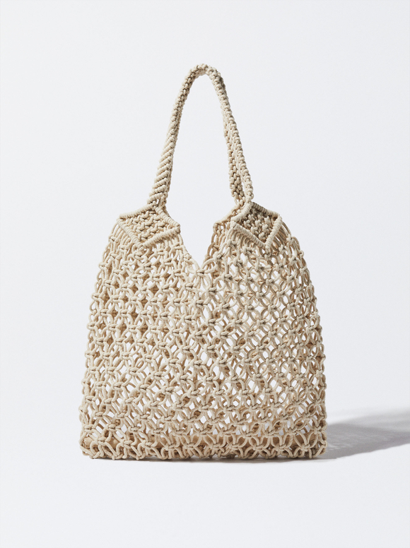 novedad Aptitud Lionel Green Street Crochet Shopper Bag - Blue - Woman - Shoppers - parfois.com