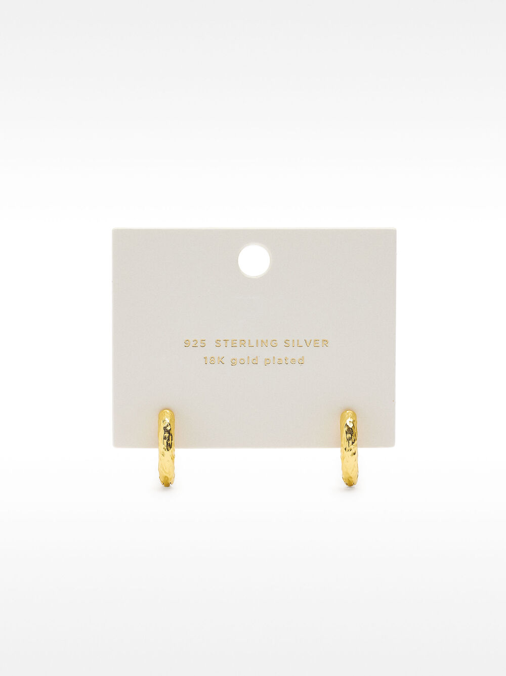 Hammered effect hoops - 925 sterling silver