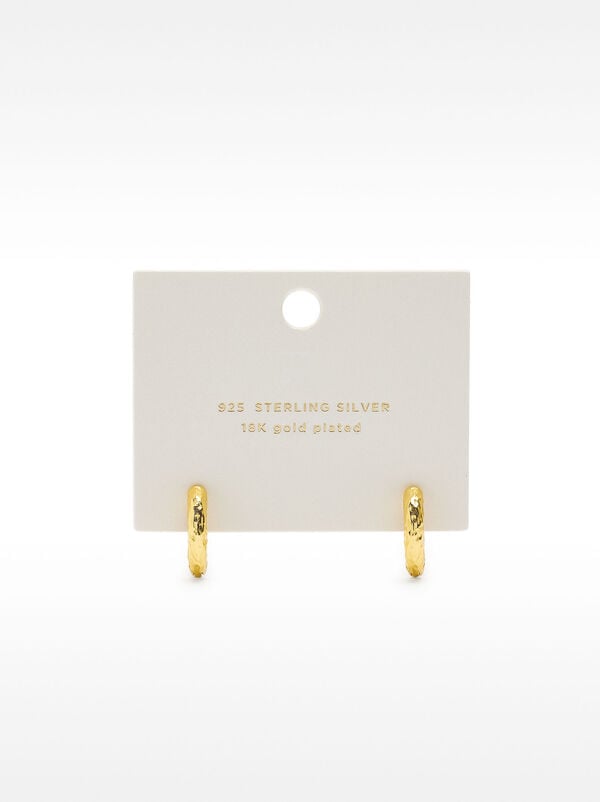Hammered effect hoops - 925 sterling silver