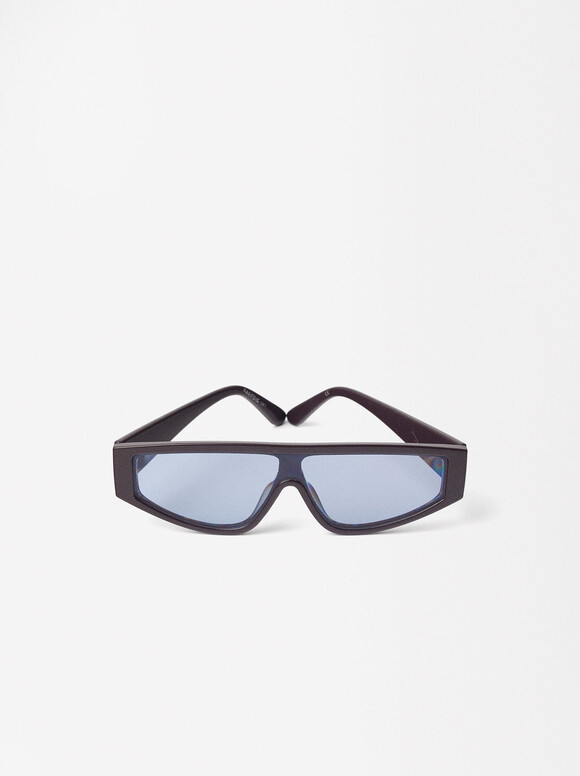 Rectangular Sunglasses, Bordeaux, hi-res