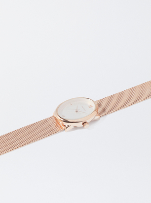 Stainless Steel Rose Gold Watch, Rose Gold, hi-res