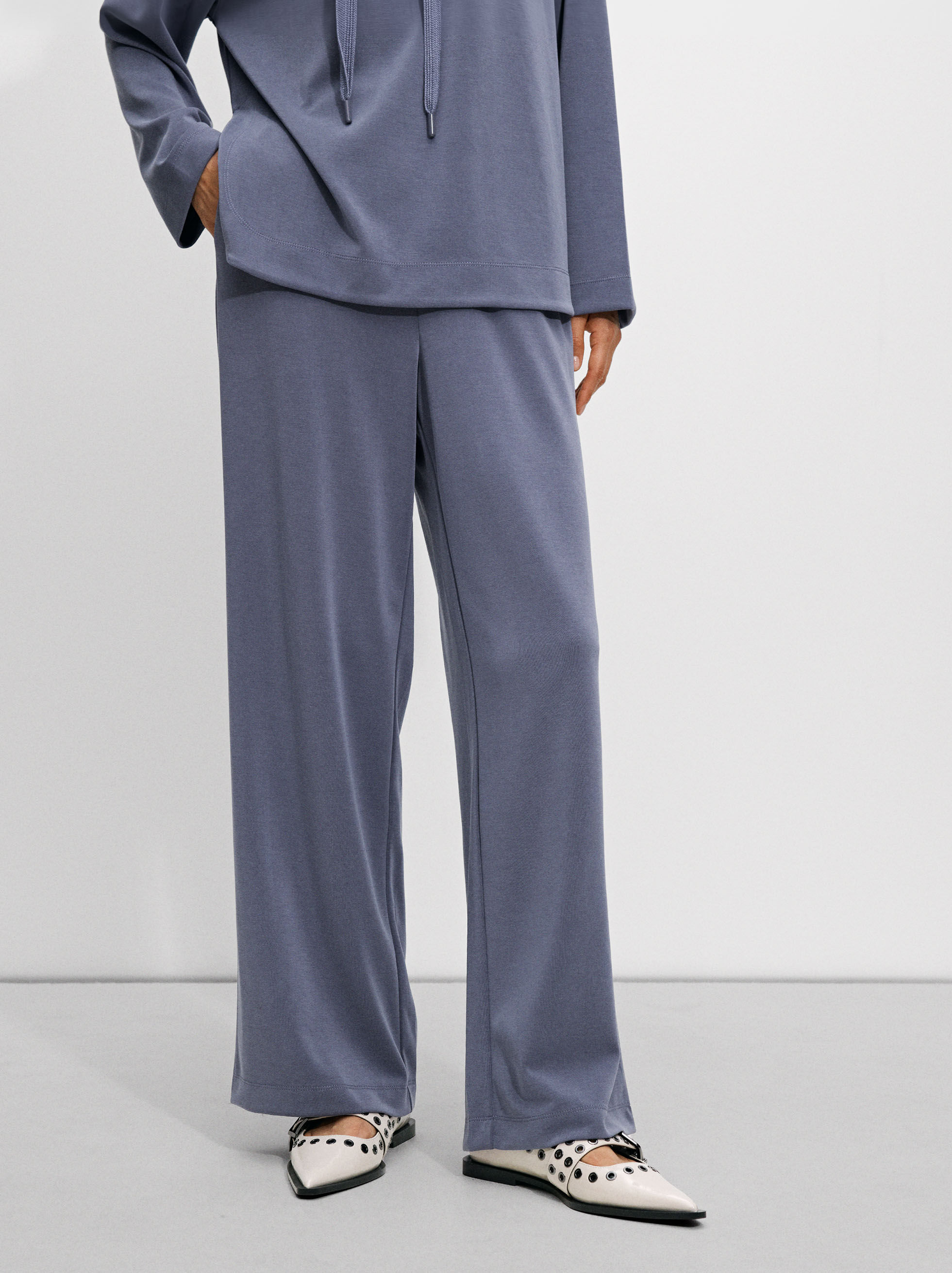 Pantalon Fluide Avec Taille Elastique