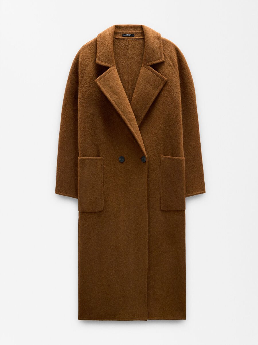 Abrigo largo con lana