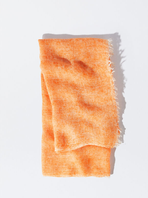 Pashmina Con Lana, Naranja, hi-res