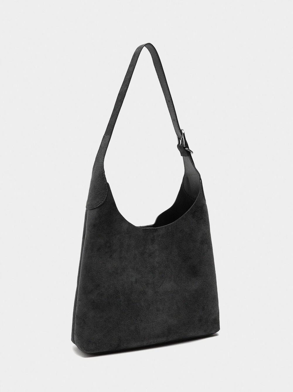 Suede leather shoulder bag