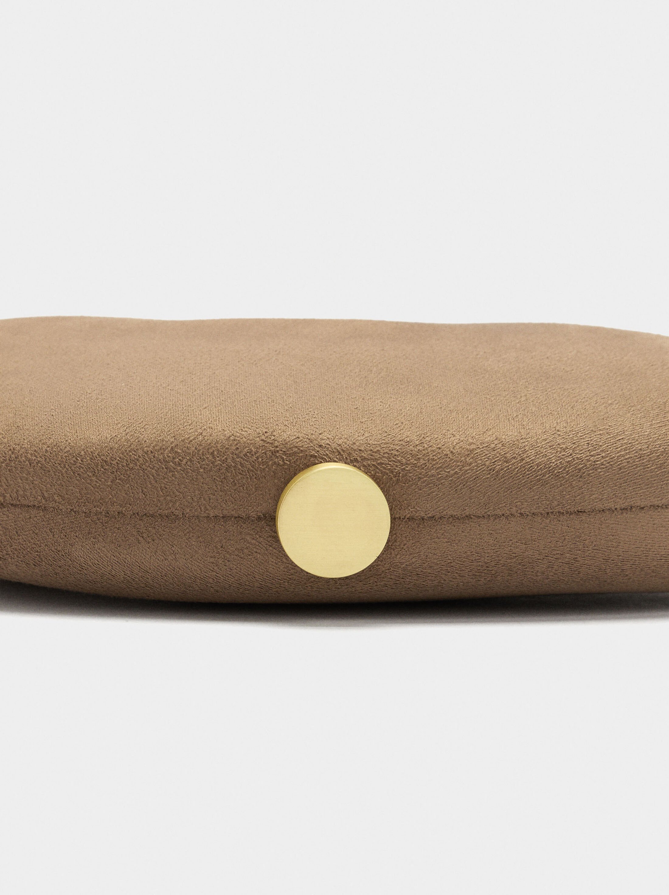 Oval party clutch with leather effect image number 1.0