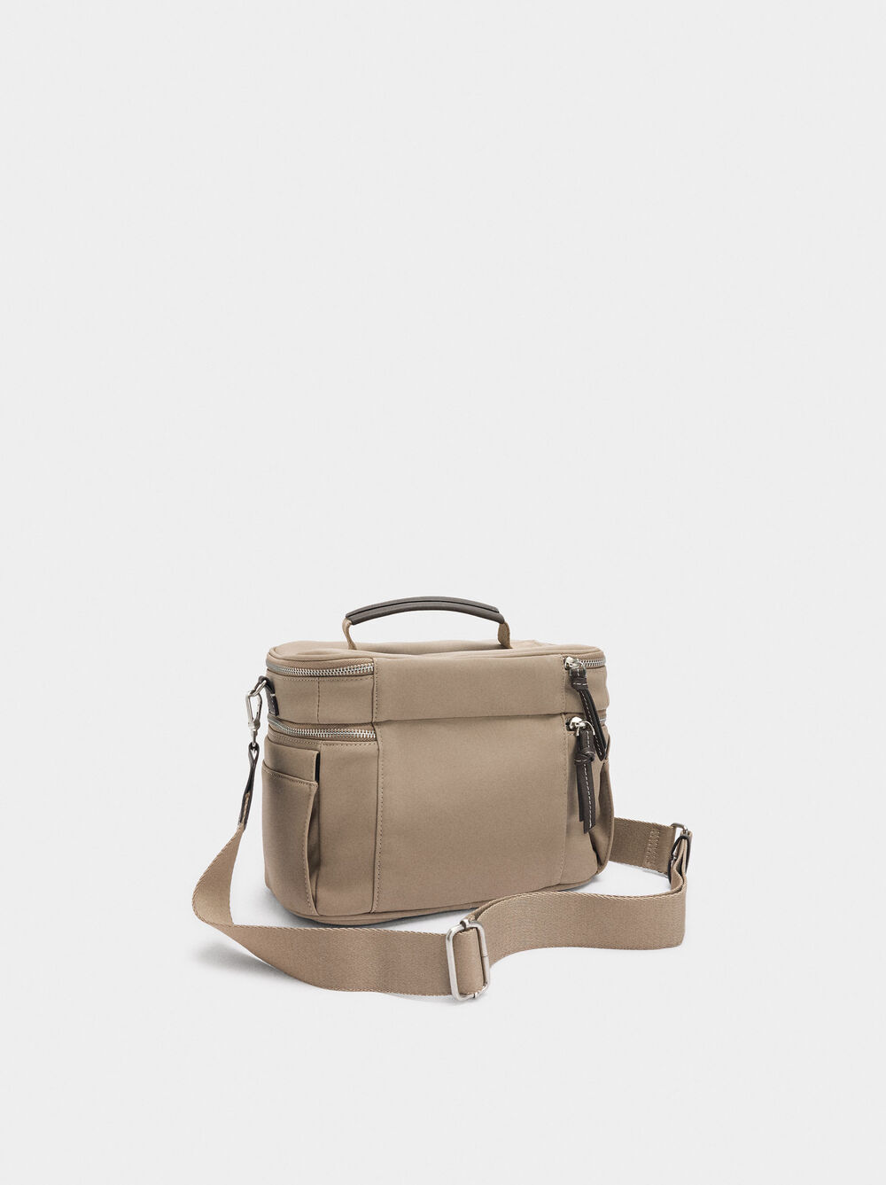 Plain lunch bag with nylon effect