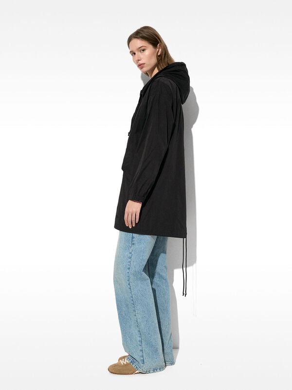 High-neck parka