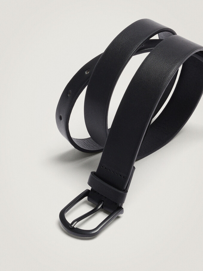 Asymmetrical Belt, Black, hi-res