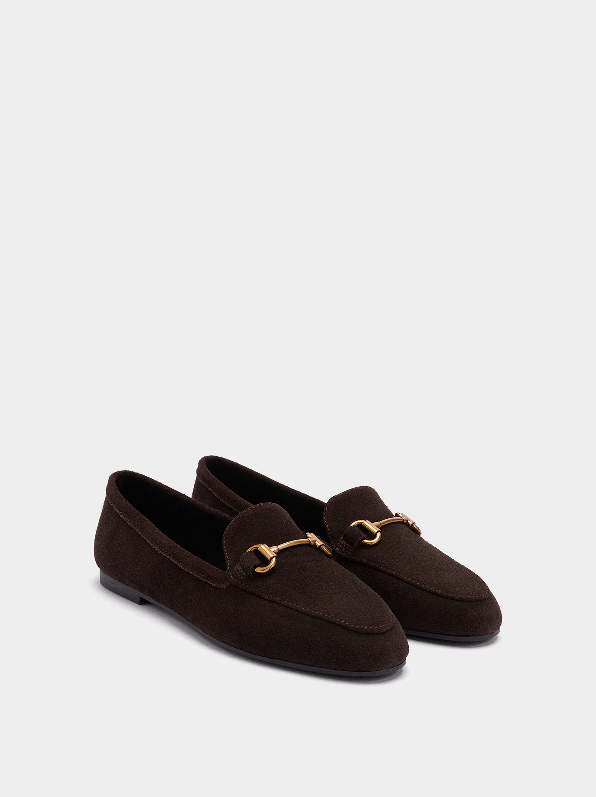 Leather loafers with buckle image number 2.0