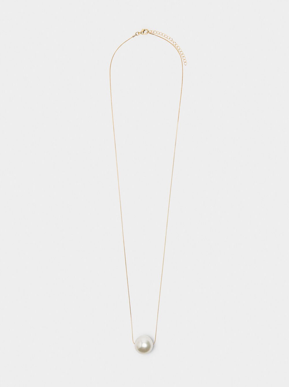 Collar largo con perla