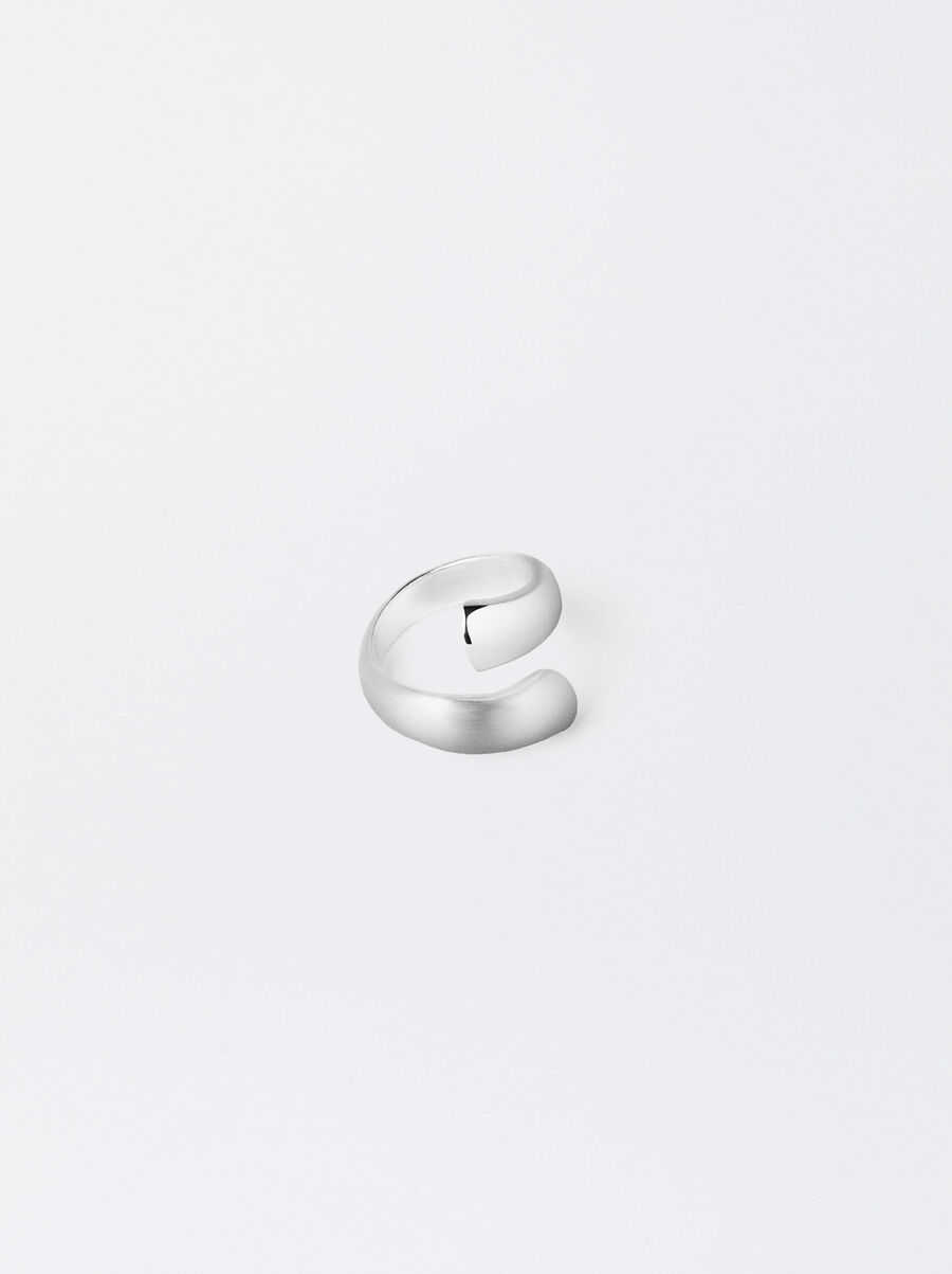 Silver spiral ring