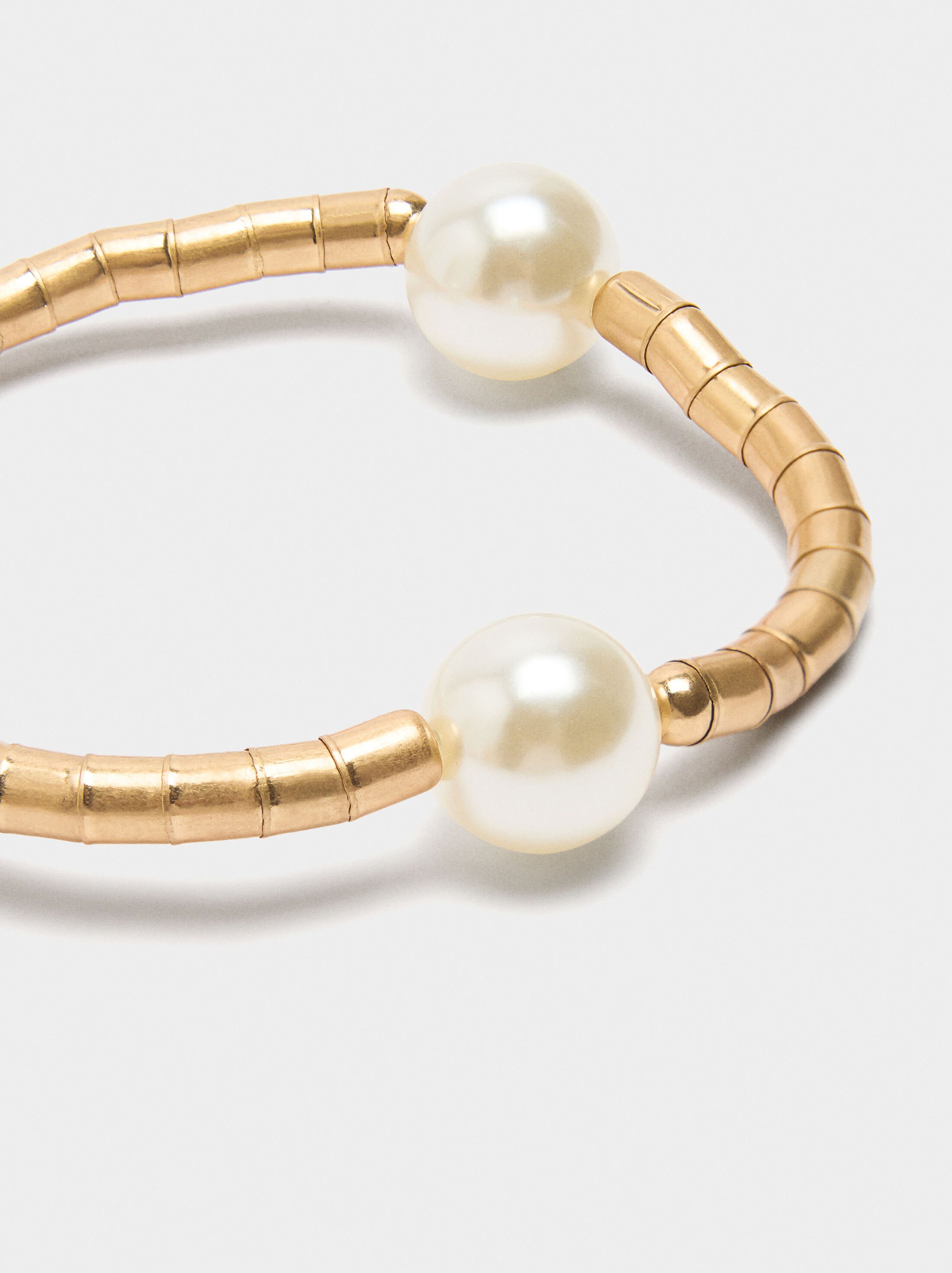 Elastic bracelet with pearls image number 2.0