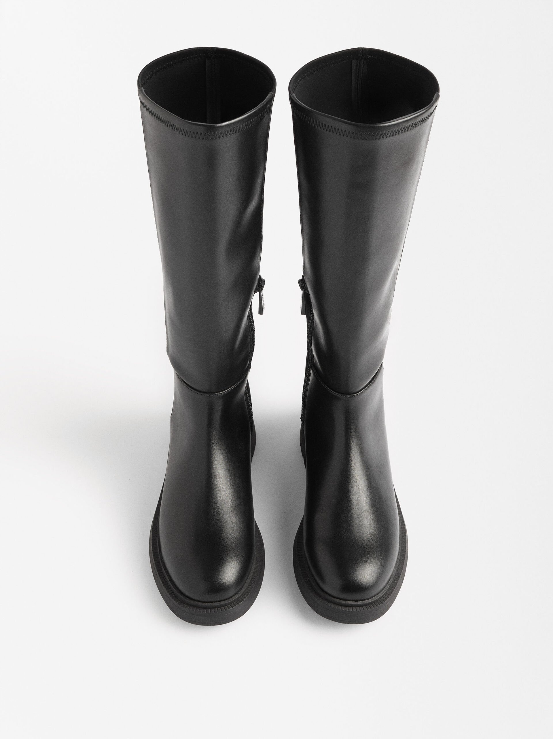 Flat high boots image number 1.0