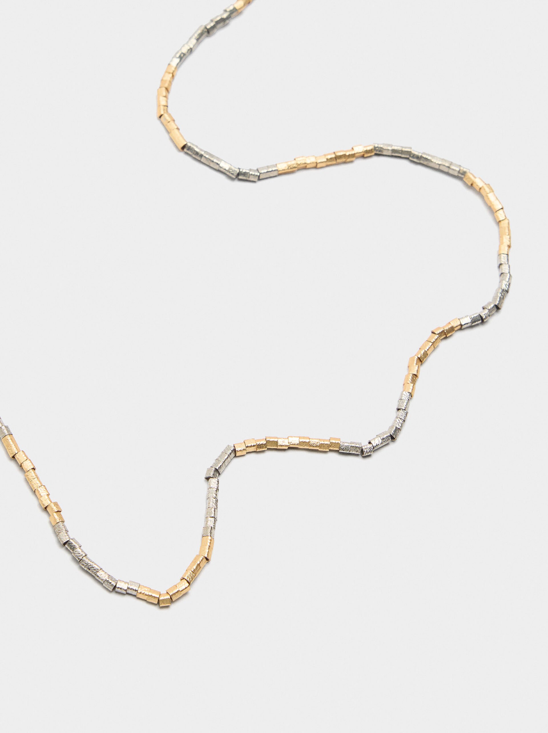 Bicolor necklace with two turns image number 1.0
