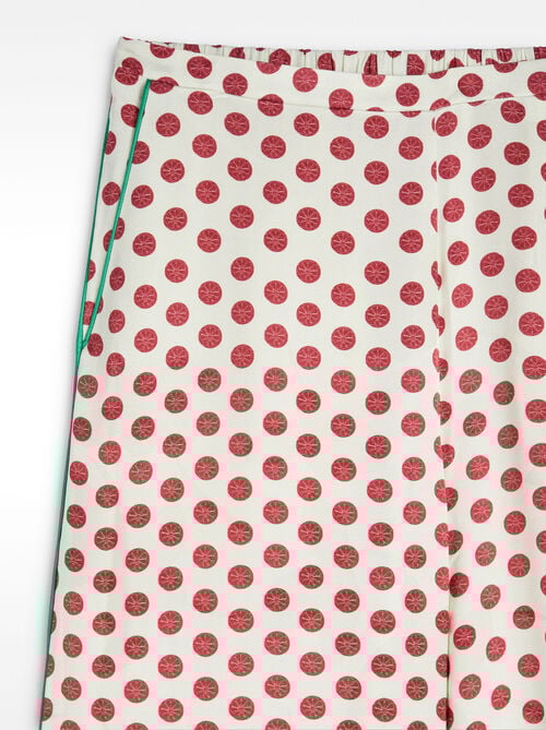 Pantalón contraste estampado