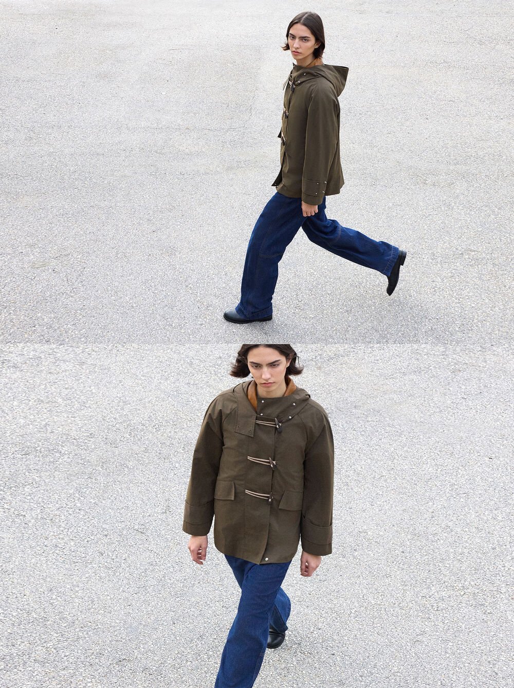 Jacket with hood and vest