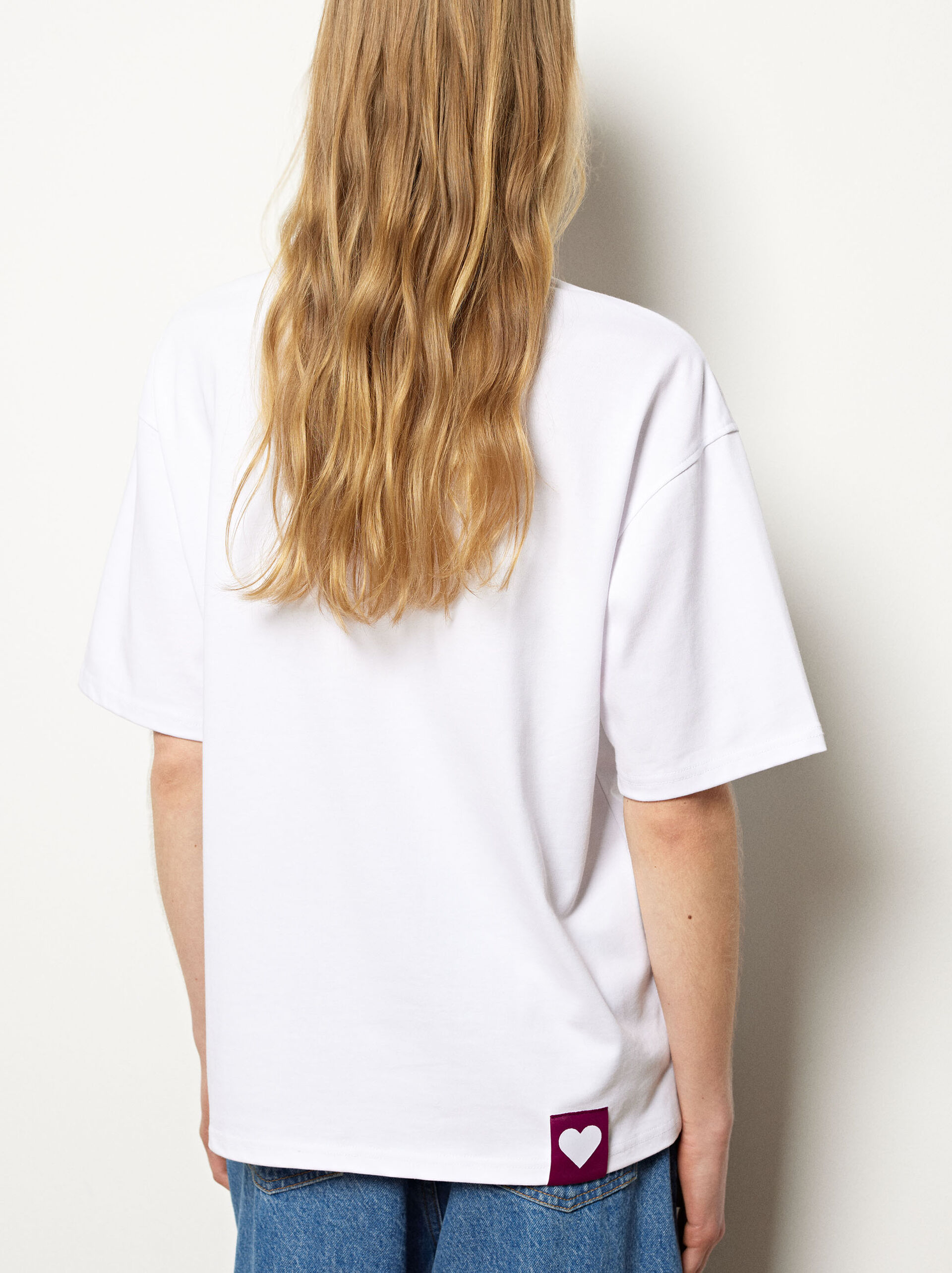 Online Exclusive - T-Shirt In Cotone Love image number 3.0