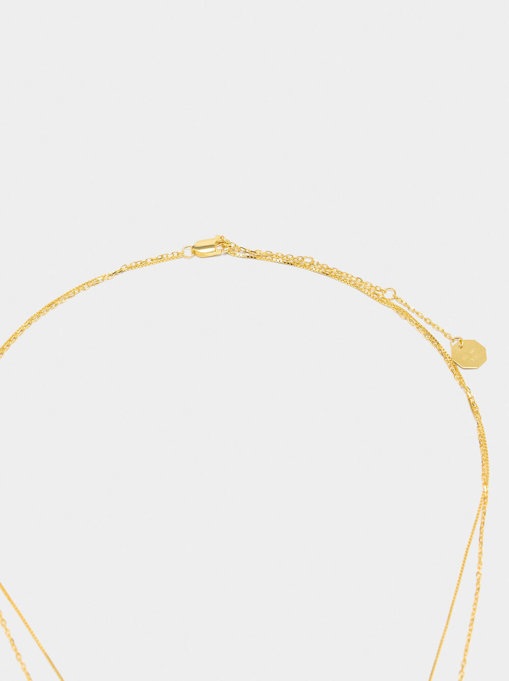 Double necklace with heart pendant - 925 sterling silver