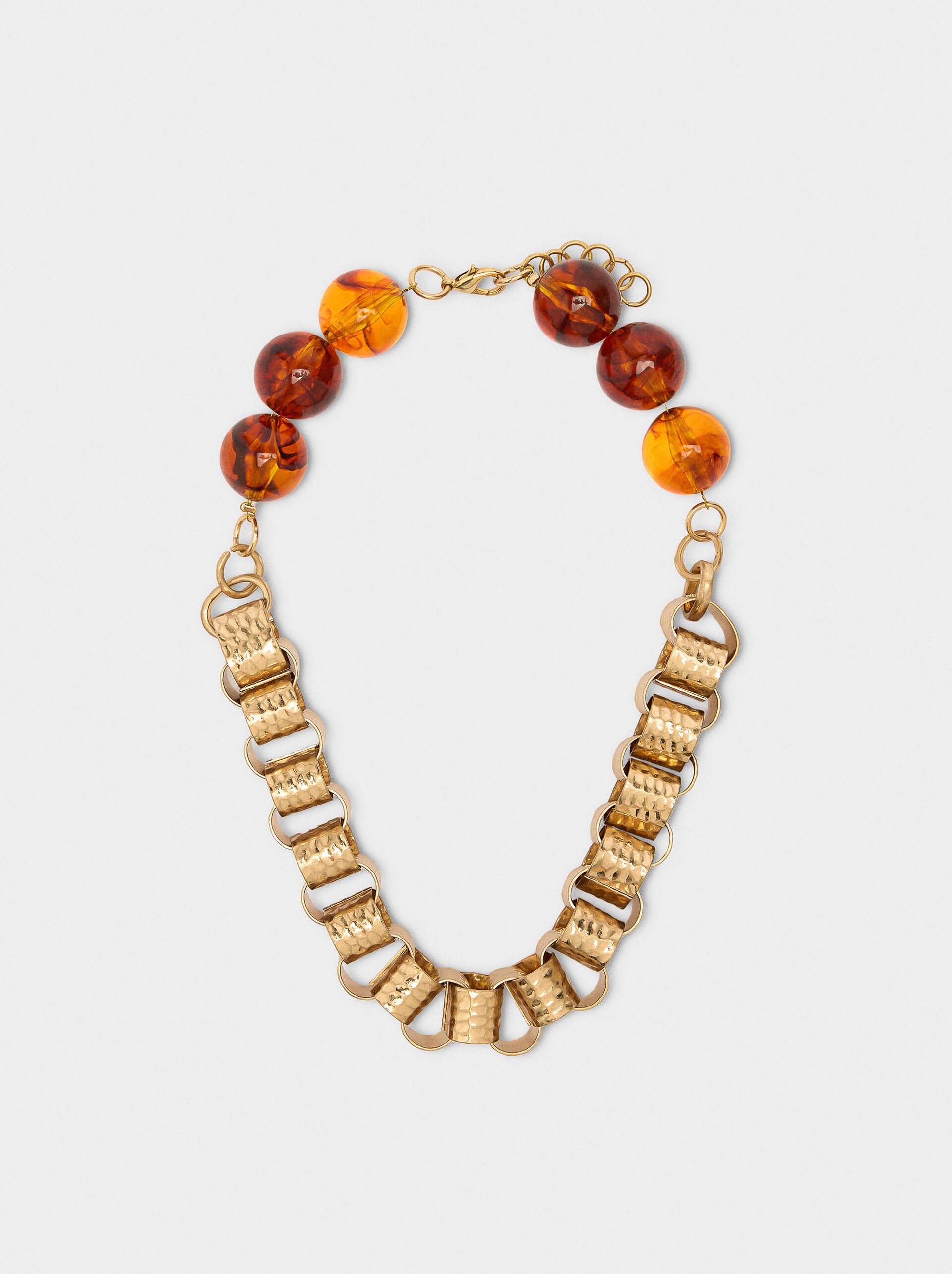 Long teardrop earrings with tortoiseshell effect image number 0.0