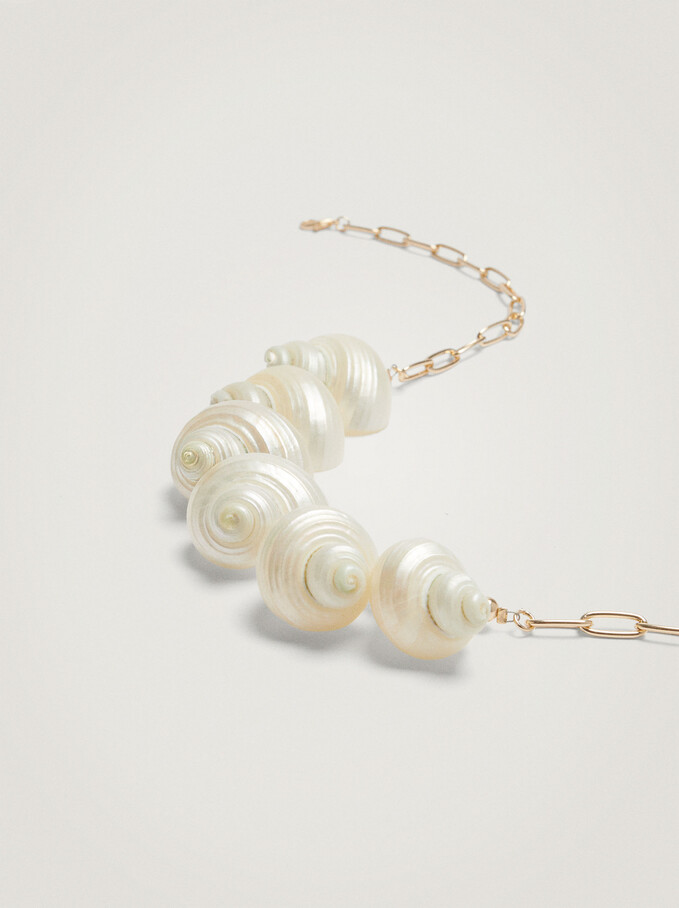 Necklace With Shells, Golden, hi-res