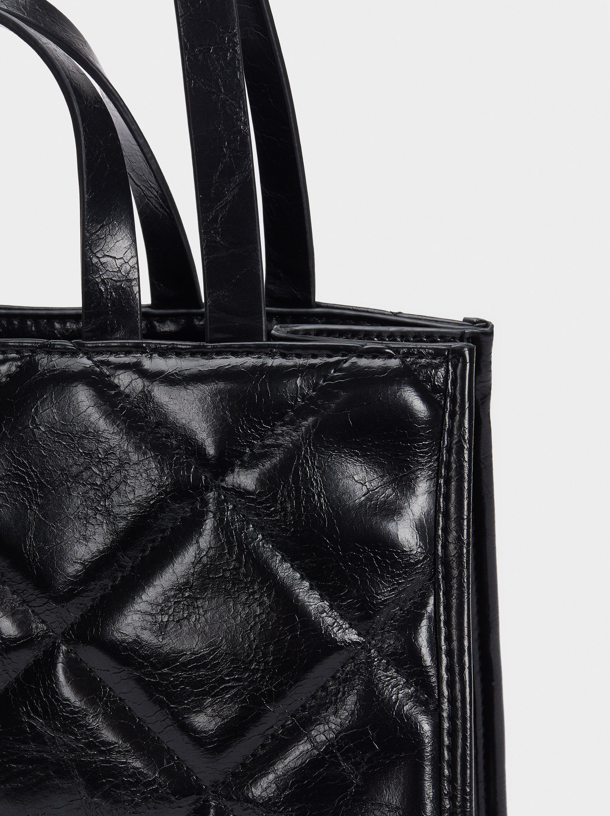 Black quilted tote Clearance
