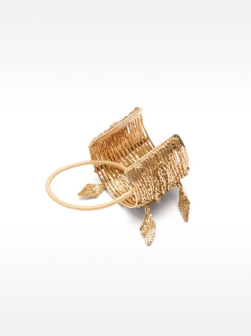 Elástico para el pelo con detalle dorado
