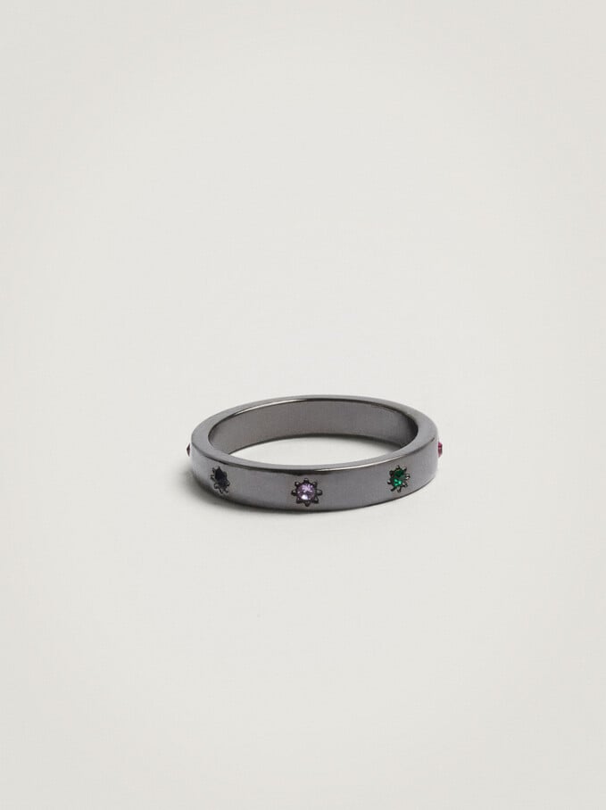 Ring With Multicolour Beads, Multicolor, hi-res