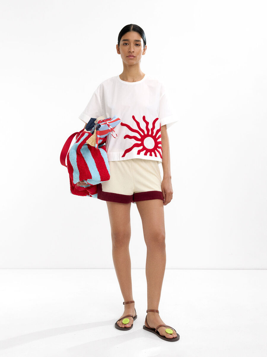 Top with embroidery 100% cotton