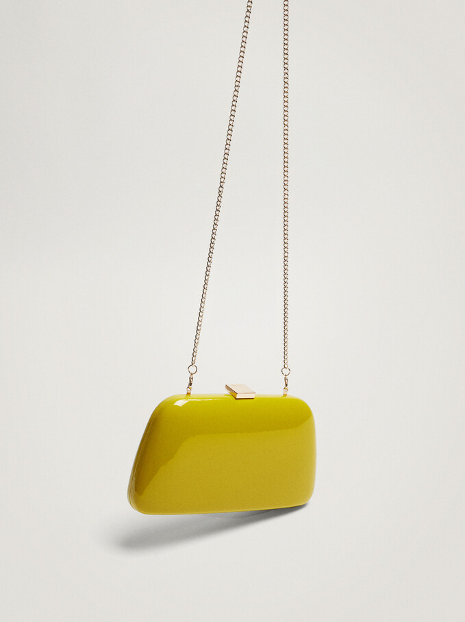 Party Patent Clutch, Mustard, hi-res