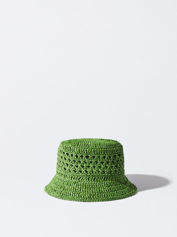 Braided Bucket Hat, Green, hi-res