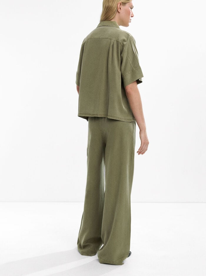 Pantalons folgats amb cintura elàstica